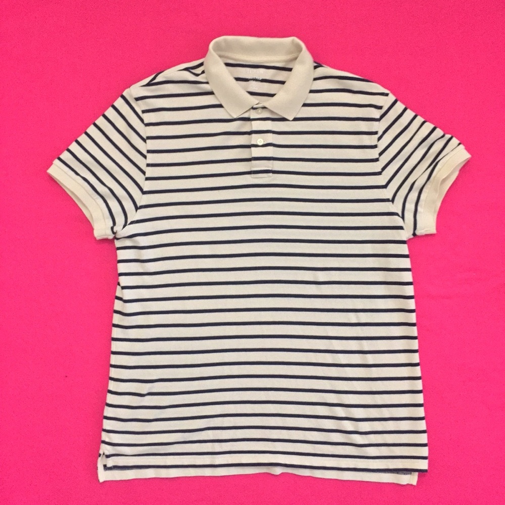 Modern Banana Republic Fitted Striped Polo Shirt